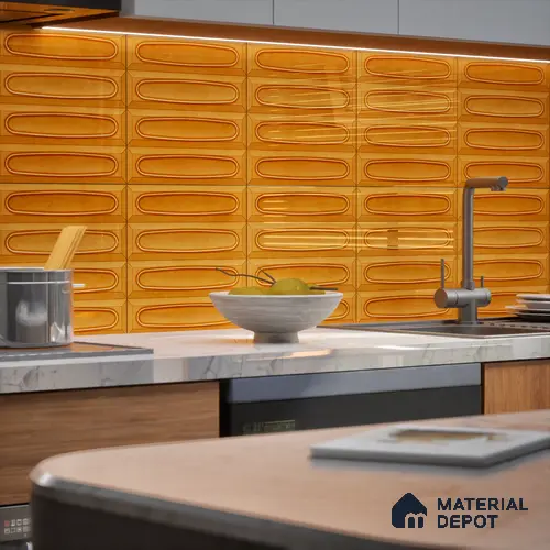 Faux Subway Tile TL 07238 Bali 1003 1 ft x 1 ft Ceramic Glossy Finish - 9 mm | 2 mm Spacer is Mandatory | Please Expect a Slight Variation of Pattern
